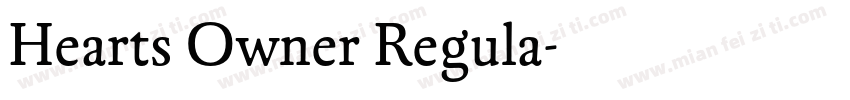 Hearts Owner Regula字体转换